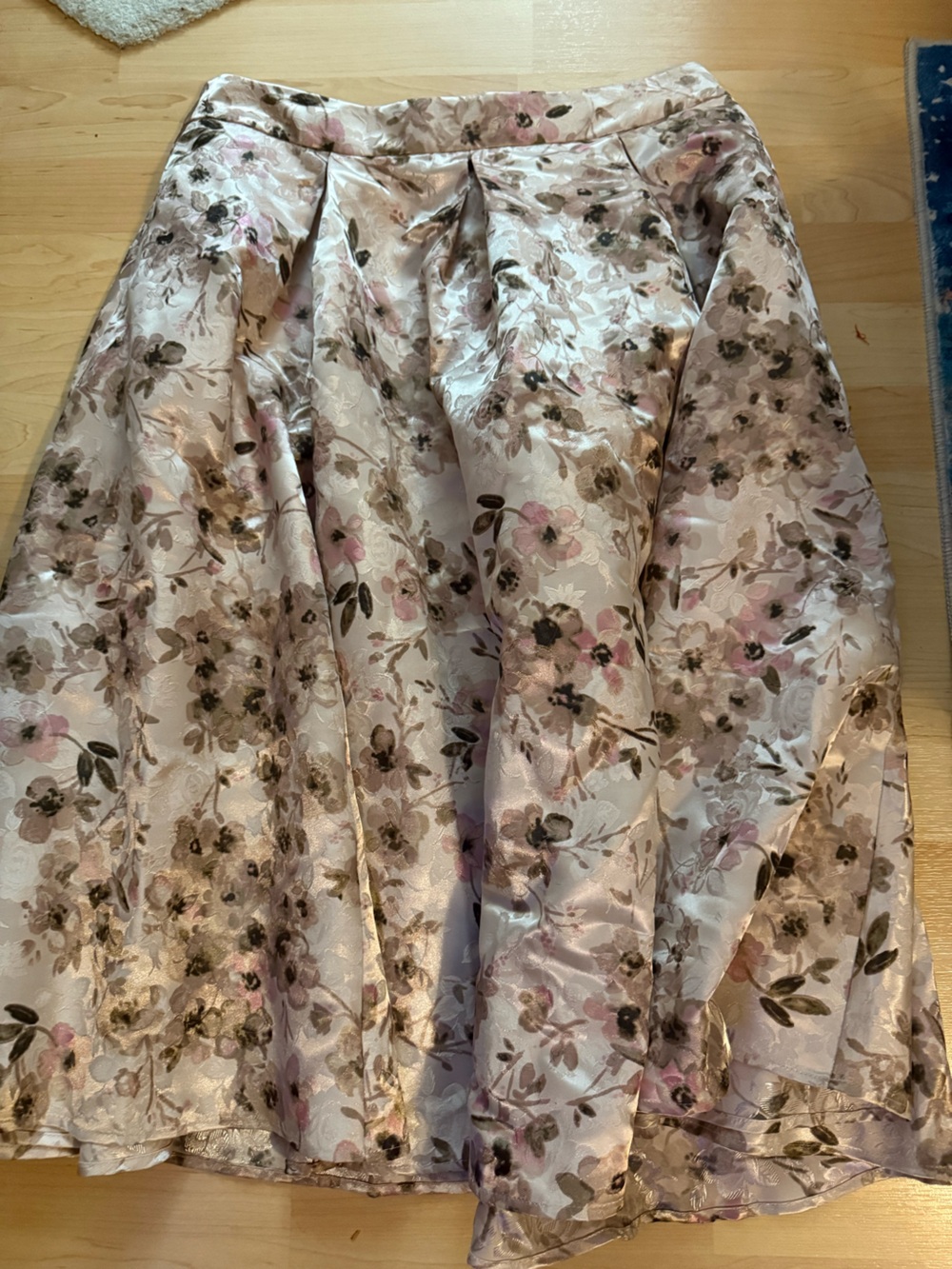 LC Lauren Conrad Floral A-Line Skirt in Blush and Cream size 14